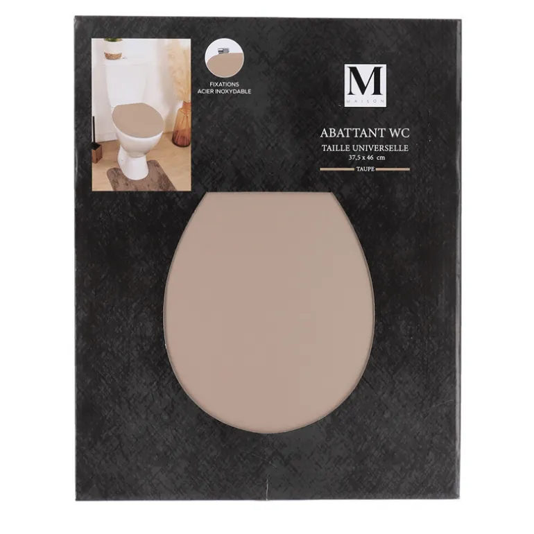 Abattant wc mdf 18 pouces taupe