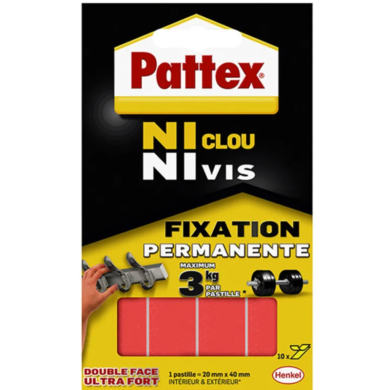 Adhesif fixation 10 pastilles