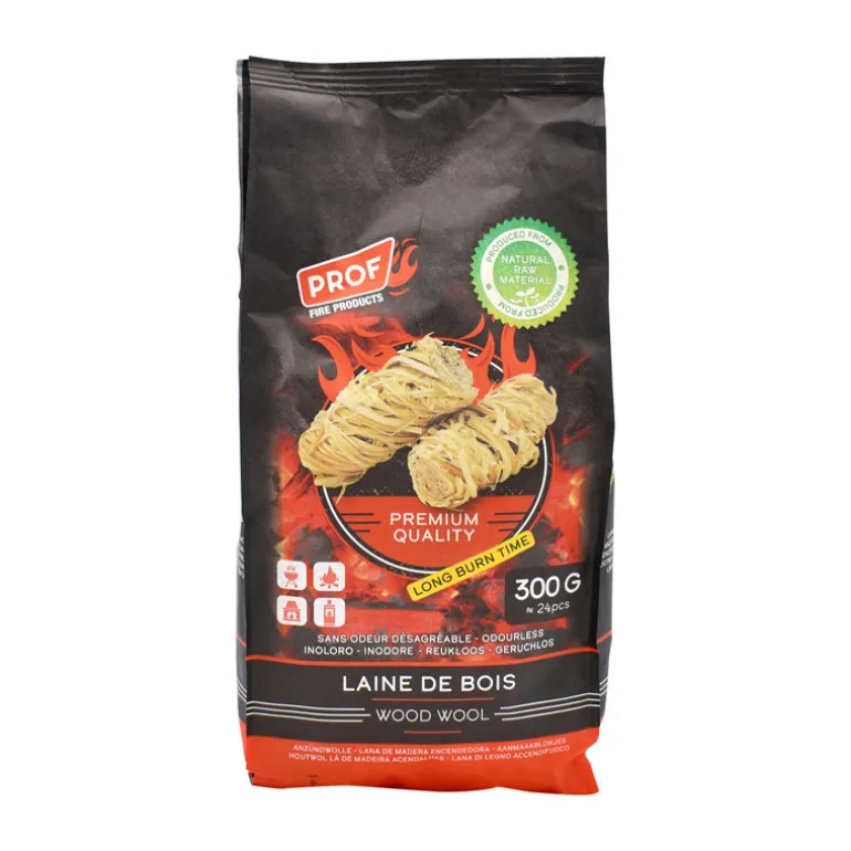 Allume feu laine de bois x24