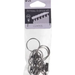 Anneau pince x 8 - argent