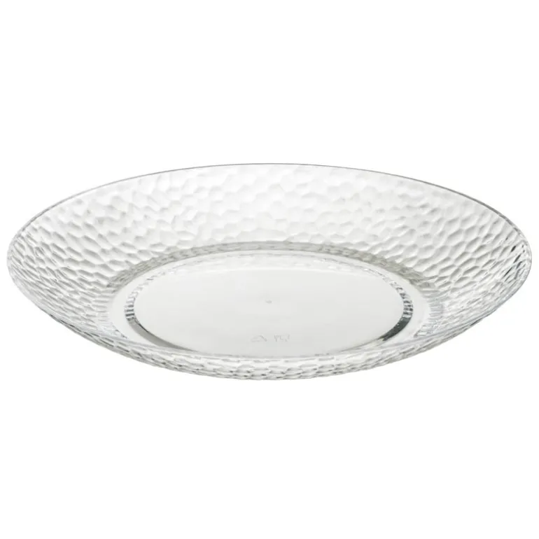 Assiette craquele d27cm transpar