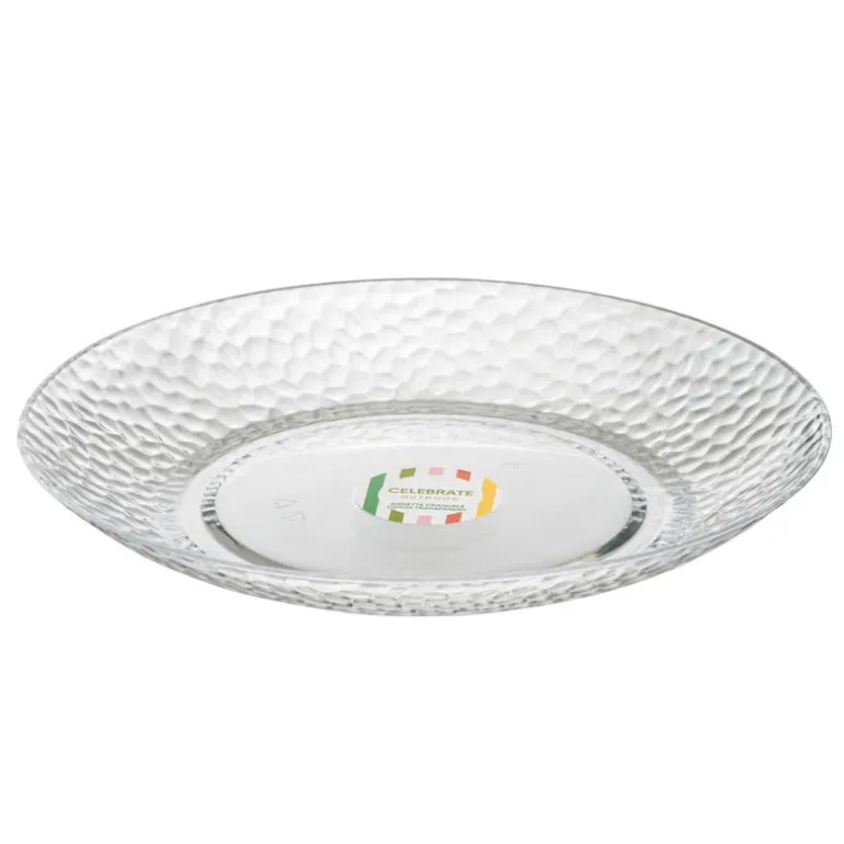 Assiette craquele d27cm transpar