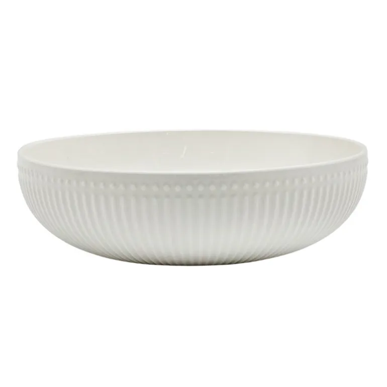 Assiette creuse bord strie d21cm