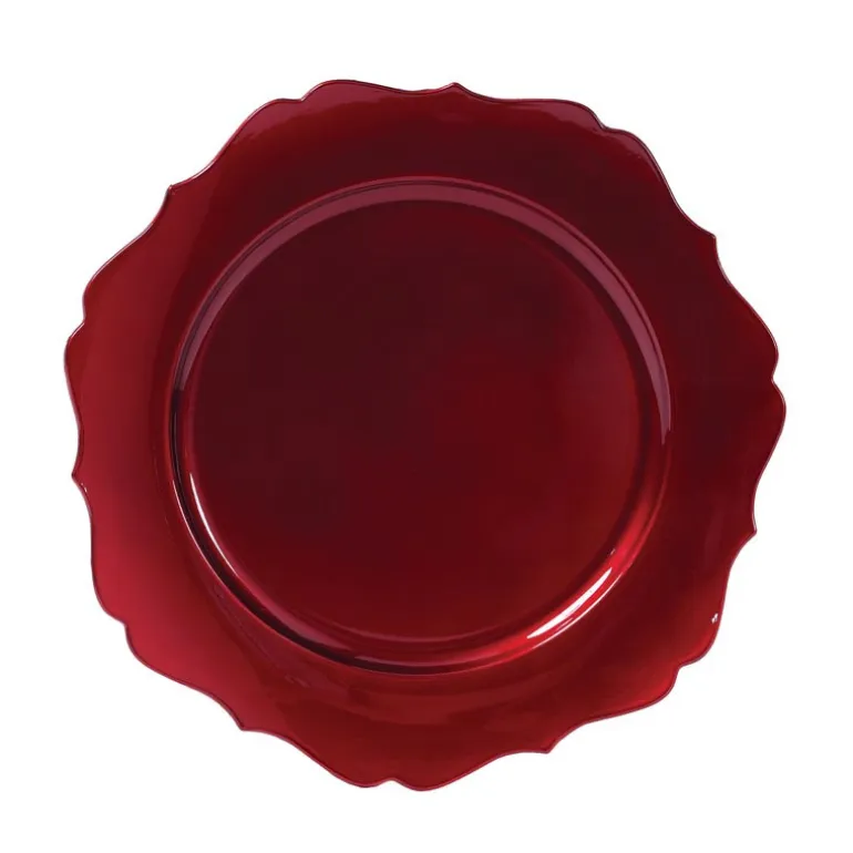 Assiette de presentation rouge