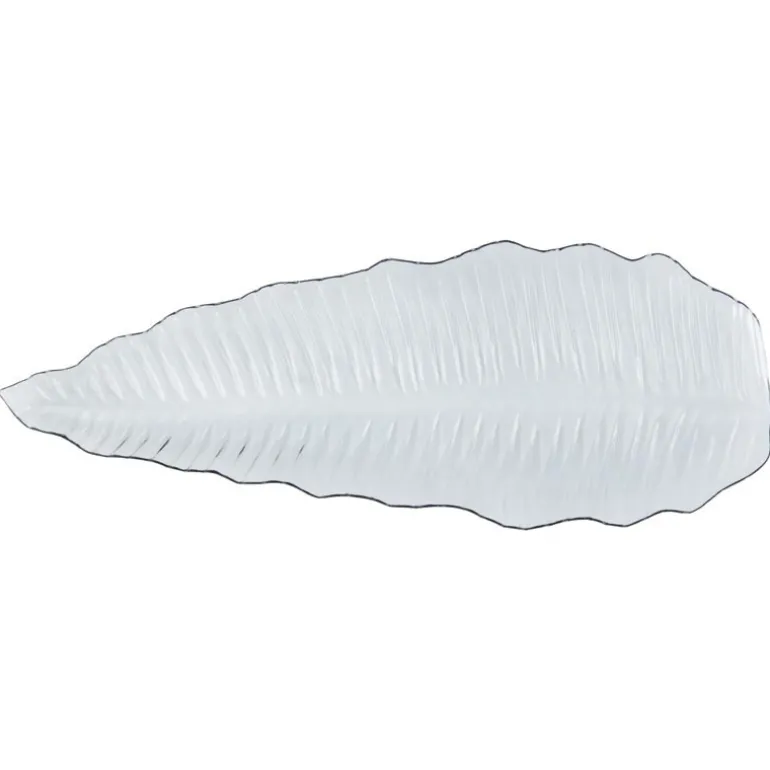 Assiette motif feuillage