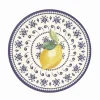 Assiette plastique d26cm citron