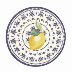 Assiette plastique d26cm citron