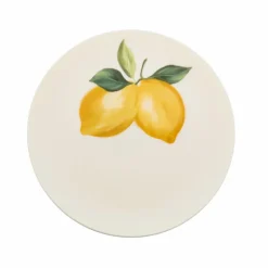 Assiette plastique d20cm citron