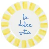 Assiette plate coloree d27cm