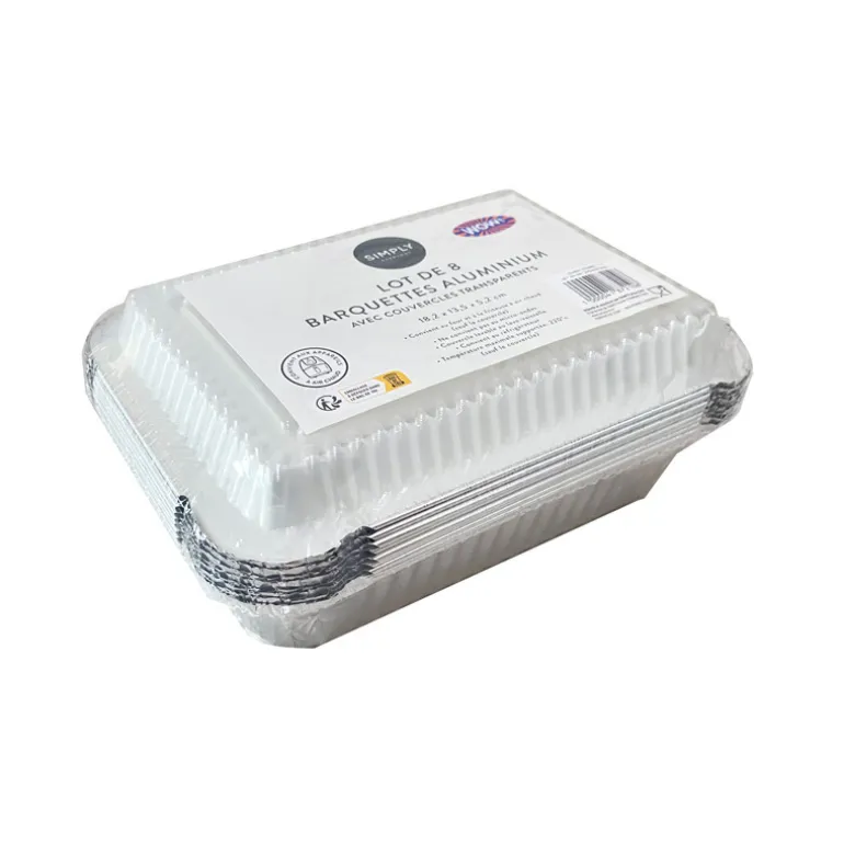 Barquettes aluminium x8