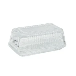 Beurrier en verre 16.7x9cm