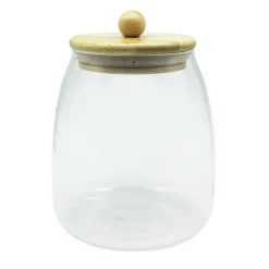 Bocal en verre arrondis / bois