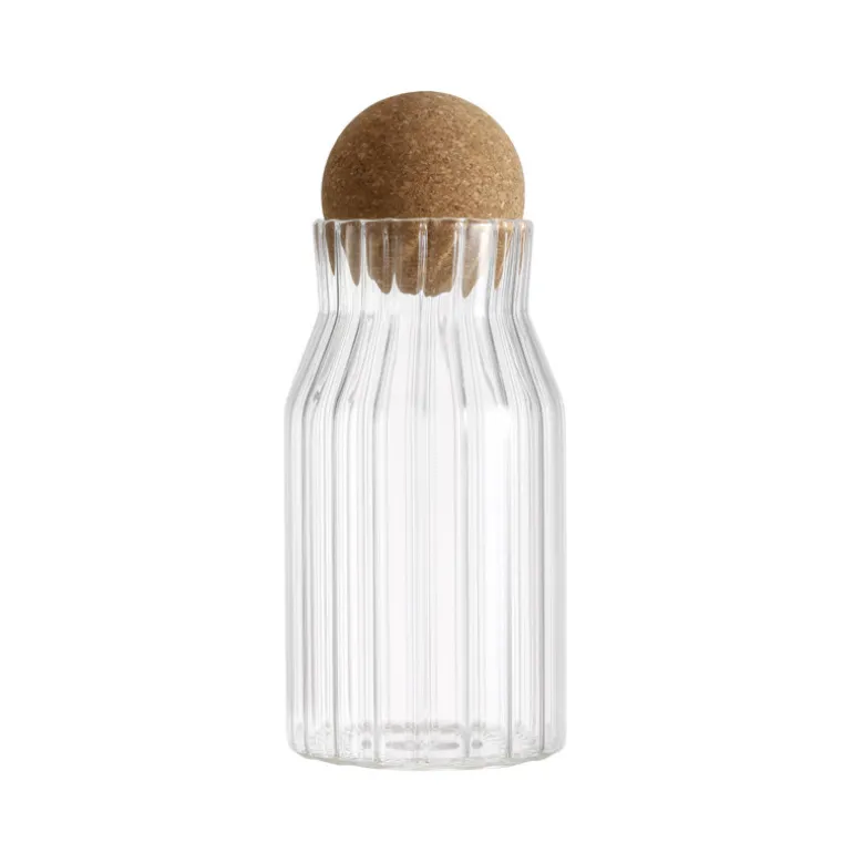 Bocal en verre bouchon boule