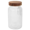 Bocal strie + couvercle 1.25l