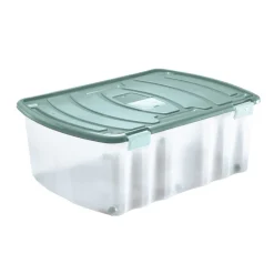 Boite plastique a roulette 96l