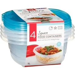 4 boites alimentaire carre 1l