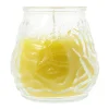 Bougie ext verre low boy citronn