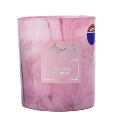 Bougie parfumee pot effet marbre