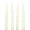 Bougies twist creme x4