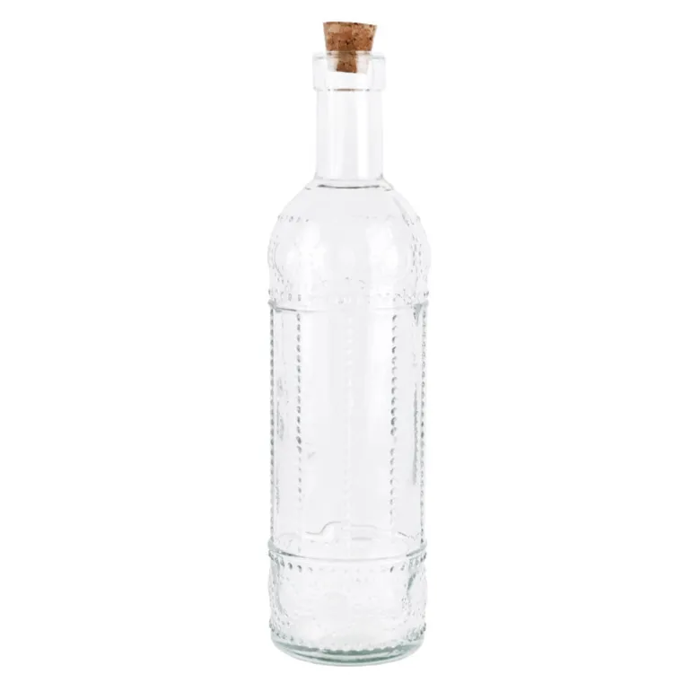 Bouteille enbossee en verre