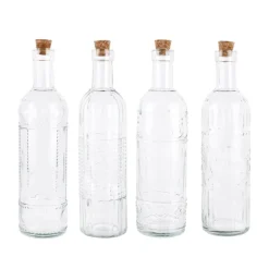 Bouteille enbossee en verre