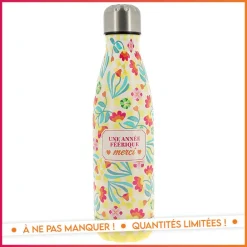 Bouteille isotherme 50cl fleurs