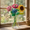 Briques fleur rose