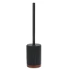 Brosse wc noir socle en bois