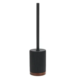 Brosse wc noir socle en bois