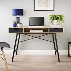 Bureau noir/bois