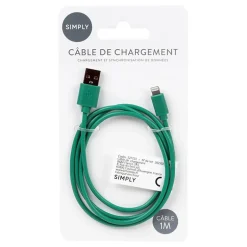 Cable usb a to lightning 1 m