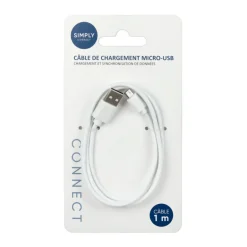 Cable usb a to micro 1 m