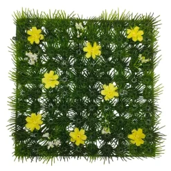 Carre gazon & fleur jne/blc 25x2