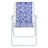 Chaise pliante printee bleue