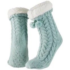 Chaussettes doubl sherpa pastel