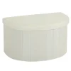 Coffre rangement demi lune creme