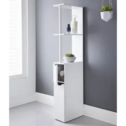Colonne rangement blanche