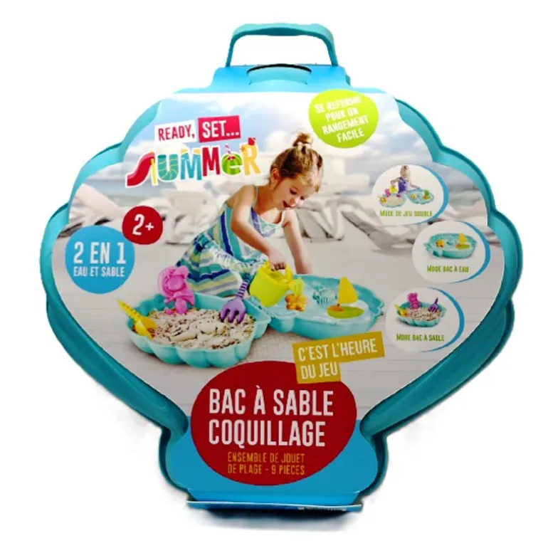 Coquille et jouets de plage 9 pc