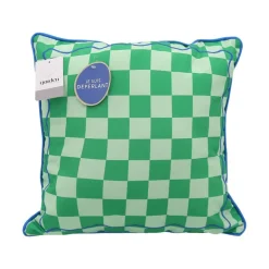 Coussin a carreaux ass rose/vert