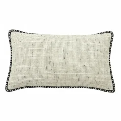 Coussin bord brode 50x30cm