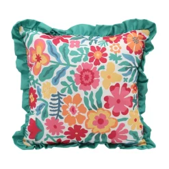 Coussin carre imprime floral