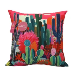 Coussin carre imprime saguaro fo