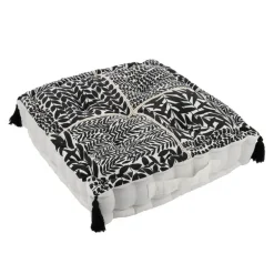 Coussin de sol mia 45x45cm noir