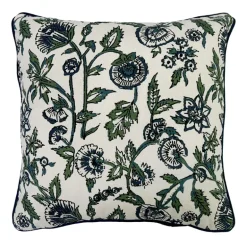 Coussin flowy 40x40cm bleu