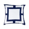 Coussin hexalia 40x40cm bleu