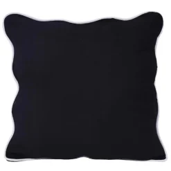 Coussin leni noir 45x45cm