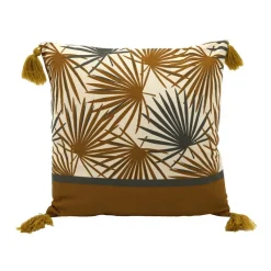 Coussin lushy pompons 40x40cm