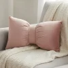 Coussin noeud 30x50cm blush