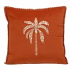 Coussin palmier bord cousu 45x45