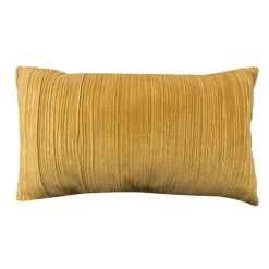 Coussin plisse 50x30cm ocre